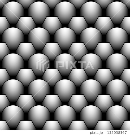 3D seamless pattern. Three-dimensional composition of abstract elements. Template for creative ideas and design 132038567