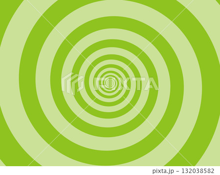 黄緑色の時計回りの渦巻背景 132038582