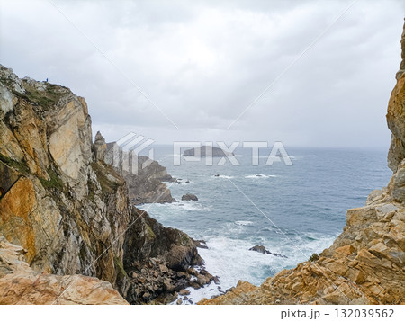 Cliffs of cape Penas landscape, Asturias, Spain 132039562