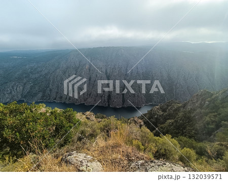 Ribeira Sacra landscape, Galicia, Spain panorama 132039571