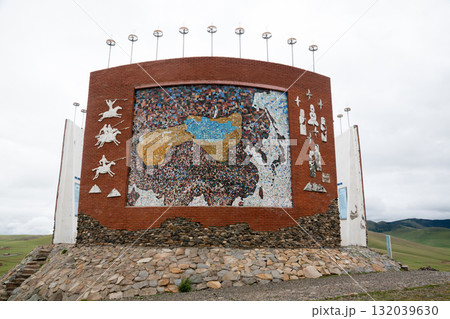 Memorial monument in the town of Kharkhorin, Mongolia 132039630