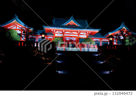 足利市 足利織姫神社のライトアップ 足利市 足利織姫神社のライトアップ 132040472