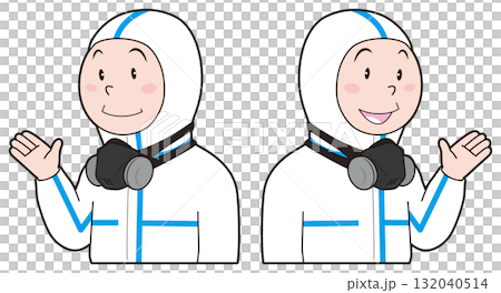 Man wearing protective clothing 132040514