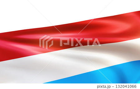 Wavy national realistic Luxembourg flag 132041066