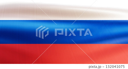 Realistic national flag Russian Federation Realistic national flag Russian Federation 132041075
