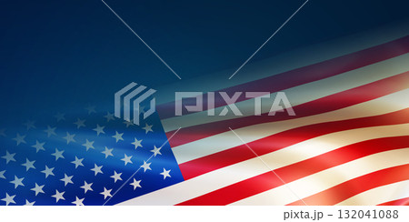 Realistic American flag. Flag of the United States of America 132041088