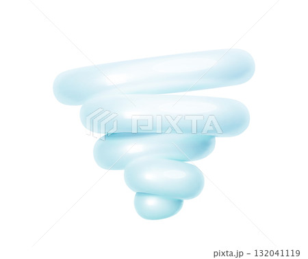 Realistic glossy 3d tornado hurricane isolated on white background Realistic glossy 3d tornado hurricane isolated on white background 132041119