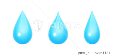 Set of glossy bubble 3d water drop icons Set of glossy bubble 3d water drop icons 132041181