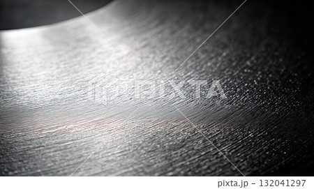 Vinyl record with noticeable scratches on the surface viewed up close Vinyl record with noticeable scratches on the surface viewed up close 132041297