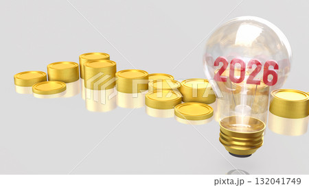 The 2026 in light bulb for Business concept 3d Rendering. The 2026 in light bulb for Business concept 3d Rendering. 132041749