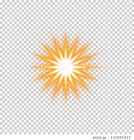 Orange light radiation effect on transparent background Orange light radiation effect on transparent background 132041812