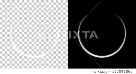 The left is a transparent ring, and the right is a brightly luminous ring with a black background. The left is a transparent ring, and the right is a brightly luminous ring with a black background. 132041860