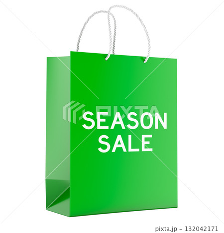 Season Sale, shopping bag. 3D rendering 132042171