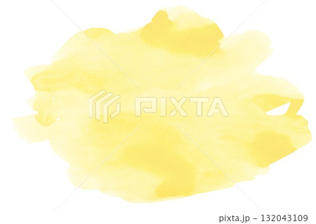 水彩の黄色の抽象的な形 132043109