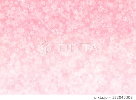 ピンク色和紙の花柄背景 132043308
