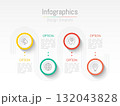 Infographic 4 options design elements for your business data. Vector Illustration. 132043828