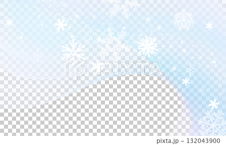 Blue wave overlapping and snowflake pattern frame Blue wave overlapping and snowflake pattern frame 132043900