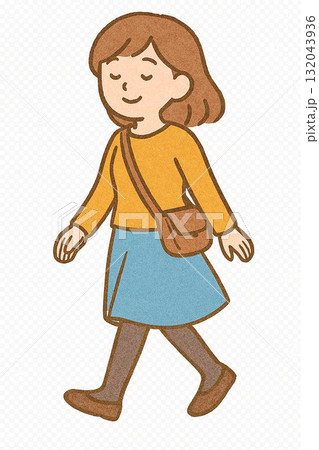 冬の街を歩く女性のイラスト(AI生成・透過背景・シード値0) 冬の街を歩く女性のイラスト(AI生成・透過背景・シード値0) 132043936