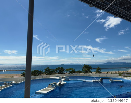 須磨水族館から海の見える風景 132044647