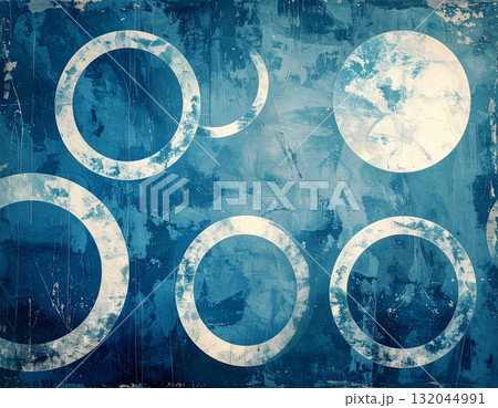 Abstract blue background with geometric circle pattern vector illustration Abstract blue background with geometric circle pattern vector illustration 132044991