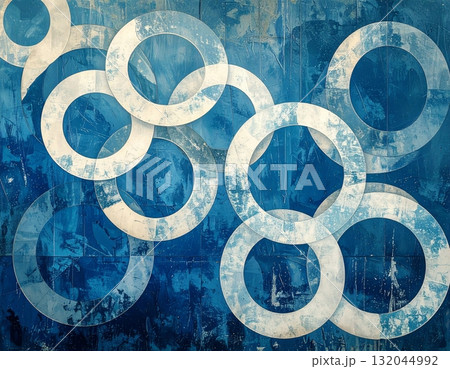Abstract blue background with geometric circle pattern vector illustration Abstract blue background with geometric circle pattern vector illustration 132044992