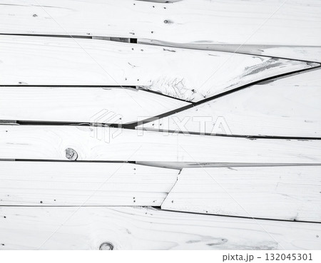 Old white painted wood plank wall texture with rough and vintage grunge surface for a backdrop design Old white painted wood plank wall texture with rough and vintage grunge surface for a backdrop design 132045301