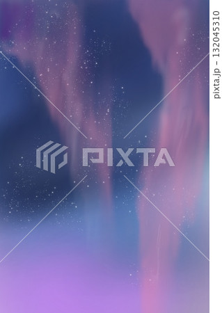 星空とオーロラの幻想風景 星空とオーロラの幻想風景 132045310