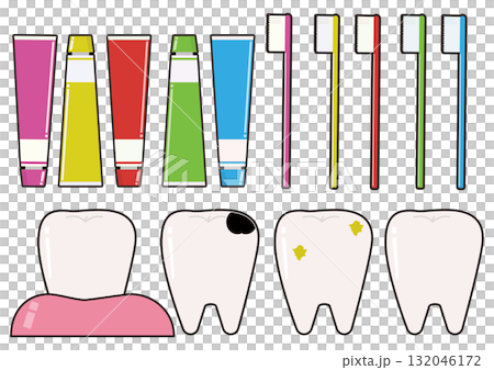 牙齒和牙膏套裝 132046172