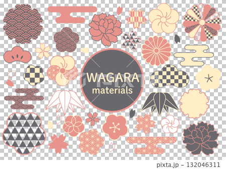 Japanese pattern set: Frequently used materials 132046311