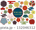 和柄のパターンセット　よく使う素材 132046312