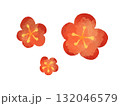 年賀状向けの梅の花 132046579