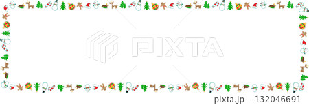 The Borderline Christmas drawing for Celebration or holiday concept. The Borderline Christmas drawing for Celebration or holiday concept. 132046691
