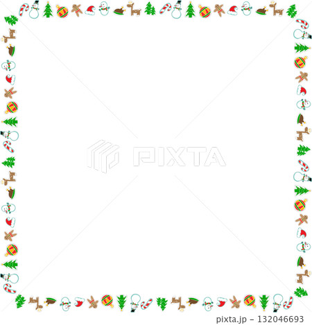 The Borderline Christmas drawing for Celebration or holiday concept. 132046693