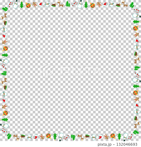 The Borderline Christmas drawing for Celebration or holiday concept. 132046693