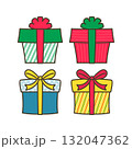 カラフルなプレゼントのイラスト 132047362