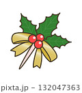 ヒイラギのシンプルなイラスト 132047363