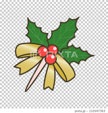 Simple illustration of holly Simple illustration of holly 132047363