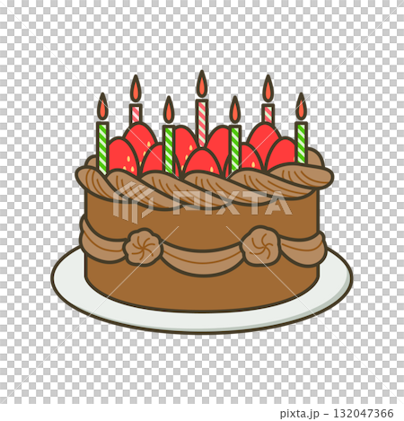 チョコレートのデコレーションケーキ 132047366