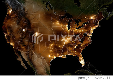 Futuristic map of key geopolitical tensions Futuristic map of key geopolitical tensions 132047911
