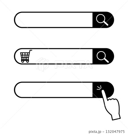 シンプルな検索バーのセット シンプルな検索バーのセット 132047975