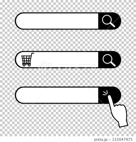 シンプルな検索バーのセット シンプルな検索バーのセット 132047975
