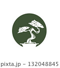 circle bonsai brand logo icon vector element design 132048845