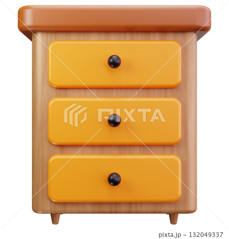 Yellow Drawer Cabinet 132049337