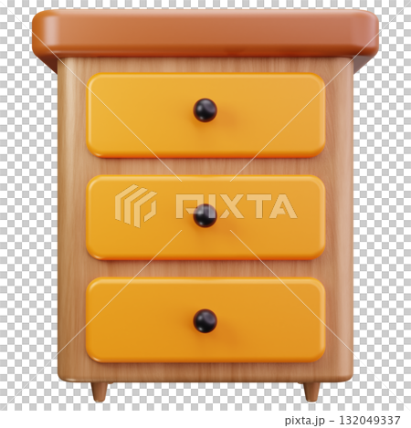Yellow Drawer Cabinet 132049337