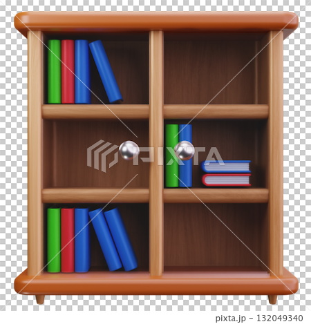 Bookshelf with Books 132049340