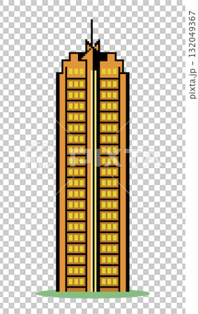 8-bit pixel icon high building in vector illustrations for game assets and web icons 132049367