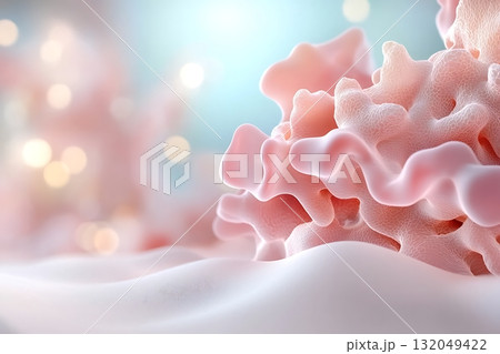 Beautiful abstract pink coral structure with soft background and gentle bokeh effects Beautiful abstract pink coral structure with soft background and gentle bokeh effects 132049422