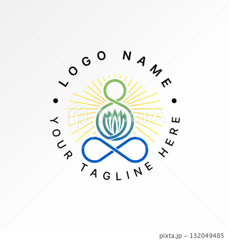Logo design graphic concept creative premium vector stock image top sell meditation lotus infinity balance line energy spiritual relaxation health spa Logo design graphic concept creative premium vector stock image top sell meditation lotus infinity balance line energy spiritual relaxation health spa 132049485