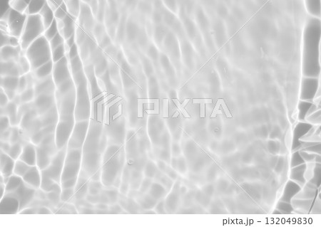 Abstract white transparent water shadow surface texture natural ripple background 132049830