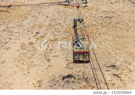 Cable car on ropeway leading to a top of Tahtali mountain in Antalya province, Turkey Cable car on ropeway leading to a top of Tahtali mountain in Antalya province, Turkey 132050664